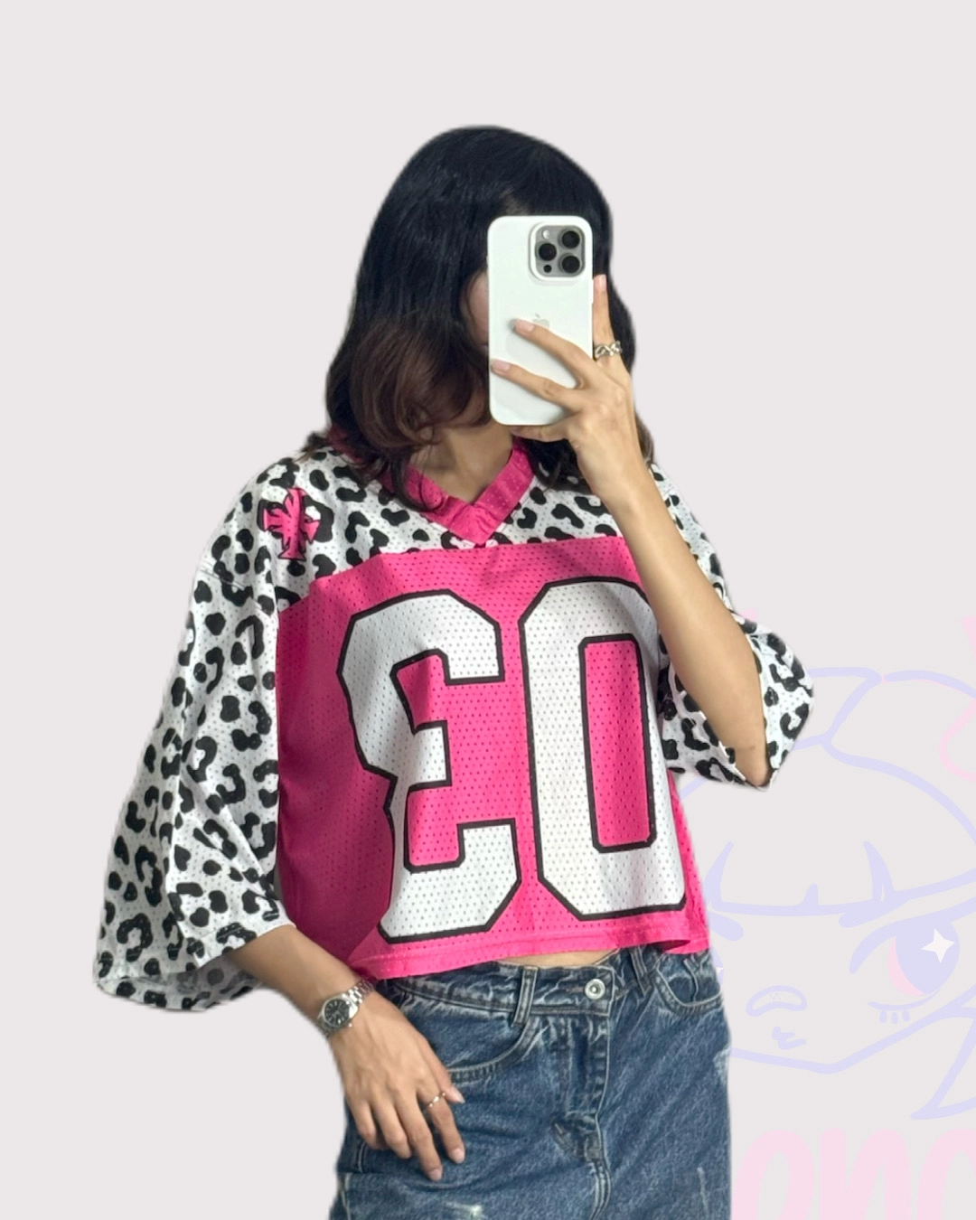 تیشرت کراپ جرسی سوزنی ۷